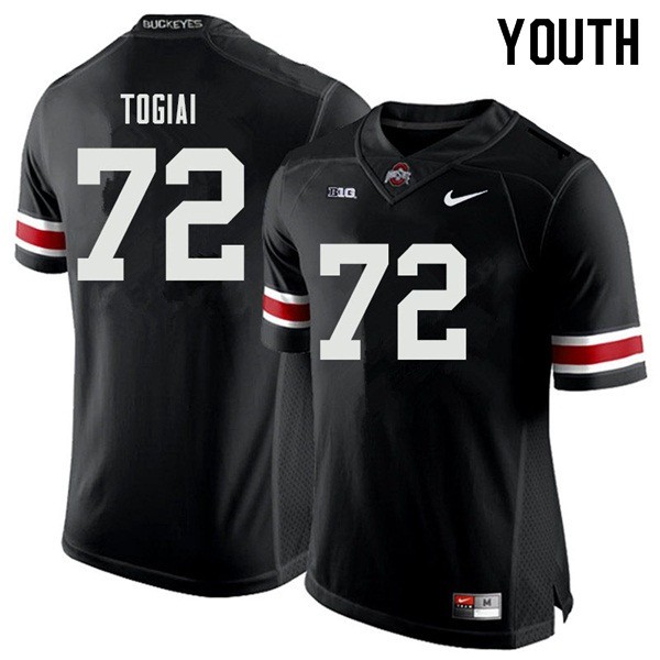 Ohio State Buckeyes #72 Tommy Togiai Youth Stitch Jersey Black OSU15234